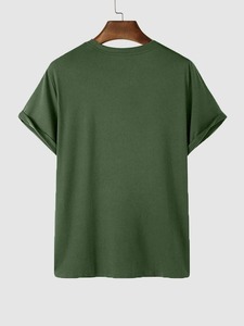 Men's Loose Fit Large Size Formal O-Neck Short Sleeve T-Shirts 100% Cotton Quick Dry Worsted Breathable Knitted Shirt for Summer - Product Image 6