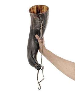 AUREVIA CRAFTS Corneta de búfalo de madera con acabado de cuerno, silbato portátil de cuero, herramienta de caza, recuerdo de vacaciones - Product Image 6