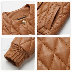 Femmes Casual Fit Vestes En Cuir Conception Unique Dames À La Mode Manteau En Cuir Avec Col Rabattu Côté Zoiper Poches Femmes - Product Image 4