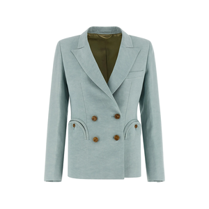 Blazer croisé personnalisé pour femme, col cranté, manches longues, veste de costume pour femme, logo personnalisé, tenue de bureau professionnelle - Product Image 1