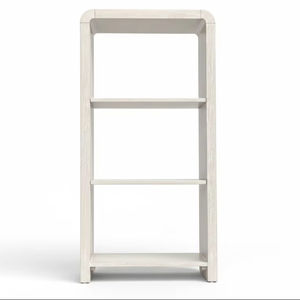 Étagère de présentation Bibliothèque à 3 niveaux Meuble de rangement Étagère ouverte Étagère sans dossier Bois d'hévéa MDF Placage chêne - Product Image 1