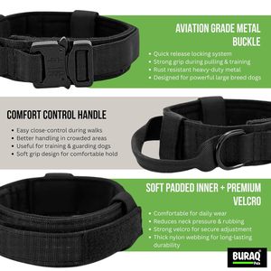 Tactical Dog <b>Collar</b> Heavy Duty Buckle OEM ODM Custom Logo Adjustable Dog <b>Collar</b> Direct Manufacturer - Product Image 3