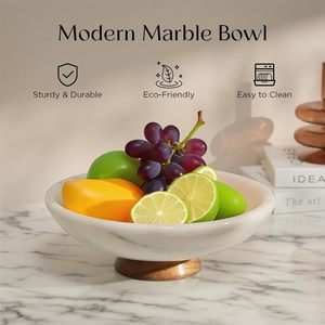 Cuencos Decorativos de Mármol de Alta Calidad para Decoración del Hogar y Cocina, Cuenco Multifuncional para Servir en Diwali y Ramadán, Diseño Moderno - Product Image 5
