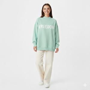 Sudadera con capucha extragrande estampada para mujer, informal, de manga larga, holgada, estilo urbano, para invierno - Product Image 3