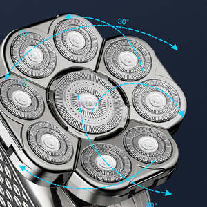 Kit de rasoir électrique étanche à 9 lames rasoir rotatif flottant avec corps en fil de fer barbelé pour rasage de voiture Bikini barbe toilettage - Product Image 4