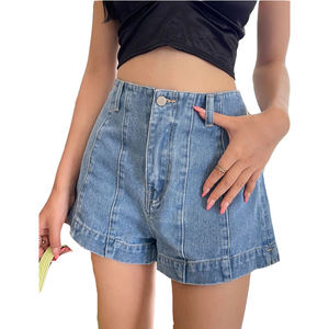 Shorts en jean personnalisés pour femmes, vente directe usine, décontractés, marque privée, 100% coton respirant, écologiques, streetwear, taille haute boutonnée - Product Image 3