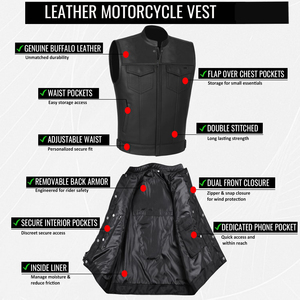 Nouvel Arrivage en Gros : Gilet en Cuir PU pour Homme, Style Hip-Hop Tendance, Boutons Métalliques, Gilet de Motard Sans Manches Personnalisé - Product Image 4