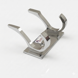 Promixo 016-2 Premium SS202 Gancho de Pared de Aluminio de 2 Puntas con Gancho de Tela, Resistente, Antioxidante, Ajustable, Ligero, Moderno, para Colgar en la Puerta - Product Image 3