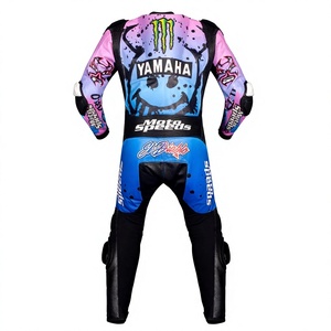 ชุดแข่งรถมอเตอร์ไซค์ Fabio Quartararo Ramaha MotoCP ทำจากหนังวัว/หนังจิงโจ้ สำหรับขับขี่บนสนาม/ขี่มอเตอร์ไซค์ ชุดจั๊มสูทหนังสำหรับนักขี่มอเตอร์ไซค์/ชุดนักแข่งระดับ 2 CE Pro - Product Image 2