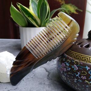 Peigne en corne naturelle pour démêler les cheveux, outil antistatique pour le soin des cheveux, pour l'entretien quotidien et le massage du cuir chevelu - Product Image 4