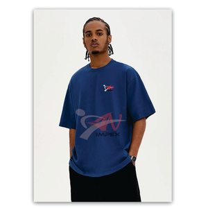 T-shirt pour homme, nouvelle collection printemps-été 2024, couleur assortie FOG, t-shirt en coton ample pour homme - Product Image 3