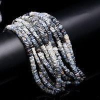 Vente en gros de perles d'opale dendrite naturelle, forme carrée Heishi, 4-6 mm, lisses, pour bijoux femme.