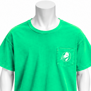 <strong>Lime</strong> <strong>Green</strong> Weathered Pocket Tee Washed Cotton Short Sleeve T <strong>Shirt</strong> Relaxed Loose Fit Chest Pocket Vintage Casual Summer - Product Image 3