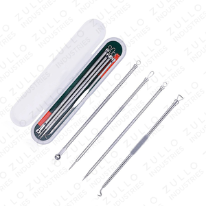 Professional Stainless Steel Acne Extractor Tool Kit Reusable Blackhead Remover Set OEM Custom Beauty Care Instruments - Product Image 5