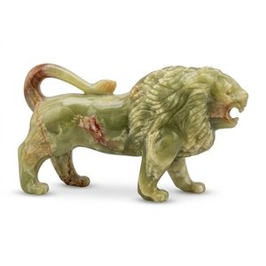 Figurines de lion en onyx vert, design de logo personnalisé, décoration artisanale pour la maison, CROXX LINC INTERNATIONAL OEM ODM - Product Image 4