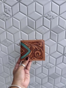 New Trending Hand Tooled Leather <b>Wallet</b> Men's <b>Long</b> Zipper Multi Uses <b>Wallet</b> Hot Sale Fashion Tan Color Cash Holder Gift for Him - Product Image 4