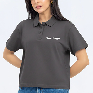 เสื้อยืดกอล์ฟผู้หญิงแขนสั้นแบบสวมใส่สบาย ระบายอากาศได้ดี เป็นมิตรกับสิ่งแวดล้อม ผลิตจากผ้าฝ้าย 100% รับผลิตแบบ OEM/ODM พร้อมปุ่มติดเสื้อตามสั่ง สำหรับฤดูร้อน - Product Image 1