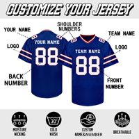 Camiseta de Fútbol Americano Blanca de Manga Corta, 100% Poliéster, Ligera, Impresión Personalizada DTF, Tallas Grandes, Cuello en V, Fabricante