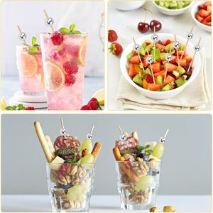 100pcs 4.7 Inch Cocktail Picks <b>Toothpicks</b> for Appetizers and Party Decorations Appetizing Skewers for Charcuterie Fruits - Product Image 3