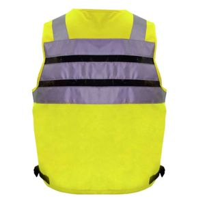Chaleco de Seguridad Naranja de Alta Visibilidad con Franjas Reflectantes, Múltiples Bolsillos, Cierre de Cremallera, Diseño de Malla Transpirable - Product Image 4