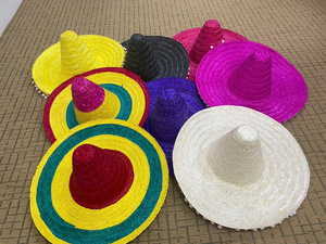 Sombrero de Paja a Rayas Más Vendido, con Bordado y Estampado Digital, Ala Ancha, Ajustable, Unisex, para Viajes y Uso Casual - Product Image 6