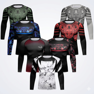 Men's Latest Design <b>Compression</b> <b>Shirts</b> Spandex/Polyester Quick Dry Breathable Eco-Friendly 140g Full Sleeve Customizable Hot - Product Image 6