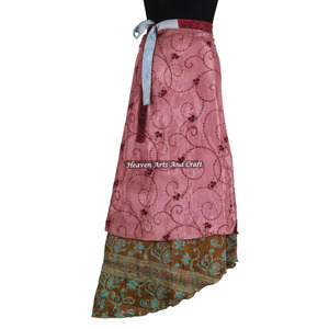 Cover up Wear Vintage Silk Magic 38 <b>Wrap</b> <b>Skirt</b> Halter Tube Dress <b>Skirts</b> Vintage <b>Wrap</b> <b>Skirt</b> Indian Silk Saree Bohemian Magic - Product Image 2