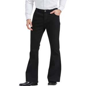 Pantalones de Hombre de Cintura Alta, Corte Ajustado, Estilo Campana, Cierre de Botones, 100% Algodón, Ligeros, Casuales de Oficina, OEM, ODM, Personalizados - Product Image 6