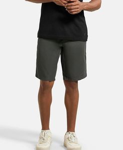 Pantalones Cortos Cargo de Verano para Hombre, 100% Algodón, Sólidos, Casuales, Clásicos, Corte Ajustado, con Botones Bordados, Antiarrugas y Transpirables - Product Image 5
