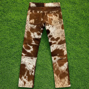 กางเกงหนังวัวแท้ 100% สำหรับผู้ชาย ปรับแต่งได้ กางเกงหนังวัวสไตล์ตะวันตก - Product Image 3