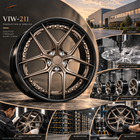 Jantes forgées en carbone à cinq branches, 18-22 pouces, 5x112 5x114.3, deux pièces, VIW-211 pour BMW Audi Mercedes-Benz
