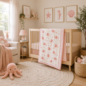 Edredón para Bebé de 40" X 60", Reversible, para Uso Doméstico, para Todas las Estaciones, Suave, Ecológico, con Tinte No Tóxico, Algodón Jaipuri Estampado a Mano - Product Image 5