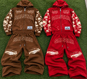 Custom Streetwear Tracksuit Set Men <b>Women</b> Oversized Hoodie <b>Jogger</b> Pants Skull Print <b>Fleece</b> Tracksuit Supplier Custom Brand Logos - Product Image 5