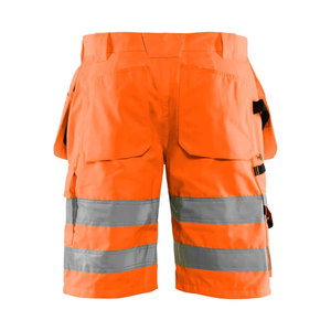 <b>Hi</b> <b>Vis</b> Working Men's Reflective Safety <b>Shorts</b> High Visibility 100% Cotton Cargo Pocket Quick Dry Construction <b>Shorts</b> For Worker - Product Image 2
