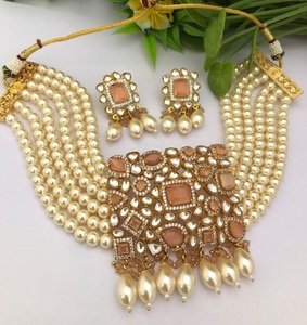 Classy Premium Quality Gold Plated <b>Necklace</b> <b>Set</b> with Earrings <b>Wedding</b> Party Festival Functions Wear Collection Women and Girls - Product Image 3