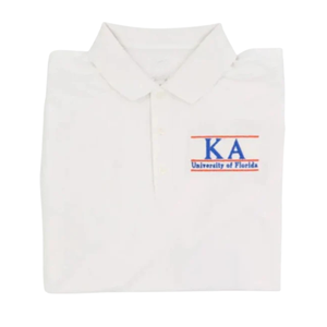 เสื้อโปโล KA Order White Performance Dri-FIT ซับเหงื่อ แห้งเร็ว สำหรับกอล์ฟ ปักโลโก้ สีขาว สำหรับผู้ชาย - Product Image 3