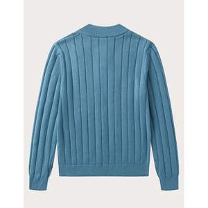 2025 suéter informal de manga larga con botones y cuello levantado para hombre, suéter de mezcla de lana, tejido de Cable con Cachemira, decoración cálida con estampado de invierno - Product Image 1