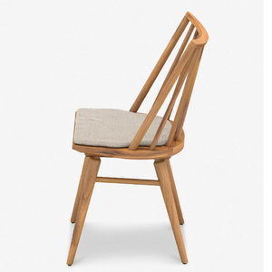 Modern Style Dining Chair Curved <b>Backrest</b> Wooden with Teak Wooden Frame Material for Home and Garden Furniture - Product Image 4