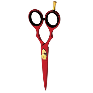 Hot Selling Barber Hair Scissors <b>Red</b> <b>Paper</b> Coated Sharp Durable Blades High Carbon Steel Barber Scissors - Product Image 5