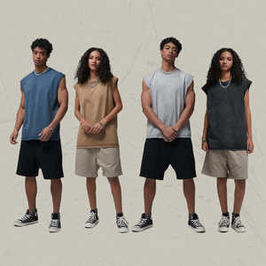 Camiseta sin Mangas de Algodón de Alta Calidad para Hombre, Informal, para Verano, Gimnasio, Fitness, Ejercicio, Venta al por Mayor, Camisetas Personalizadas - Product Image 5