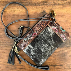 Los más vendidos bolsos de mano de cuero a la moda para mujer, bolsos de mano de cuero de vaca genuino, Mini bolsos de hombro tipo bandolera para mujer - Product Image 3