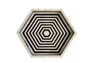 Bandeja de Servir Rectangular Moderna Premium con Patrón Geométrico Blanco y Negro para Platos y Vajilla, Uso en Decoración del Hogar y Hoteles - Product Image 6