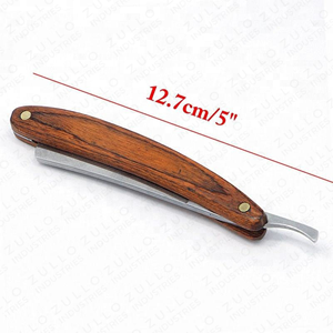 Navaja de Afeitar Recta de Acero Inoxidable de Alta Calidad, Color Negro Antiguo, Plegable, para Barbería, con Logotipo Personalizado OEM para Hombres - Product Image 2