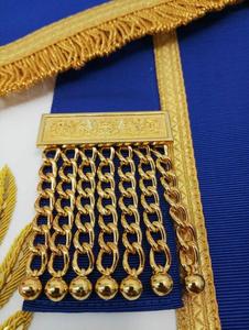 Delantal Masónico de Primera Calidad Bordado a Mano, Delantal de Maestro Masón de la Logia Azul, Delantales de Terciopelo, Delantal Masónico OEM para Maestro Masón - Product Image 6