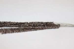 Cuentas de diamantes naturales de color marrón oscuro sin cortar, cuentas de diamantes crudos de 2-3mm y 15 pulgadas, cuentas de diamantes marrones para la fabricación de joyas - Product Image 2
