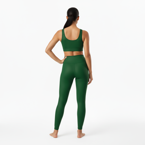 Ropa deportiva con logo personalizado para mujer, conjunto de yoga, leggings y sujetador deportivo para gimnasio, fitness y entrenamiento. - Product Image 3