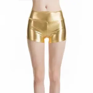 Proveedor de Shorts Casuales de PU para Mujer, de Cintura Alta, Corte Holgado, Estilo Urbano, Sexy, Transpirables y Ligeros - Product Image 3