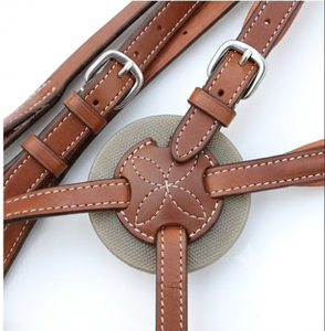 Brida de Cuero Acolchada Personalizada con Narquileros de Figura y Flash, Equipo Ecuestre Premium Modelo Inglés Vt-1194 de TAK Equestrian - Product Image 5