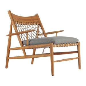 Chaise en teck moderne avec coussin – Siège tressé de style scandinave pour hôtel, complexe hôtelier, villa et mobilier de gros - Product Image 5