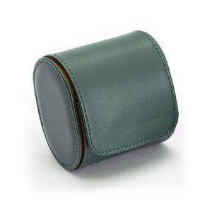 Boîte à montre en cuir PU personnalisée avec logo du fournisseur, matériaux recyclés écologiques, fermeture à bouton, boîte à montre de type oreiller - Product Image 3